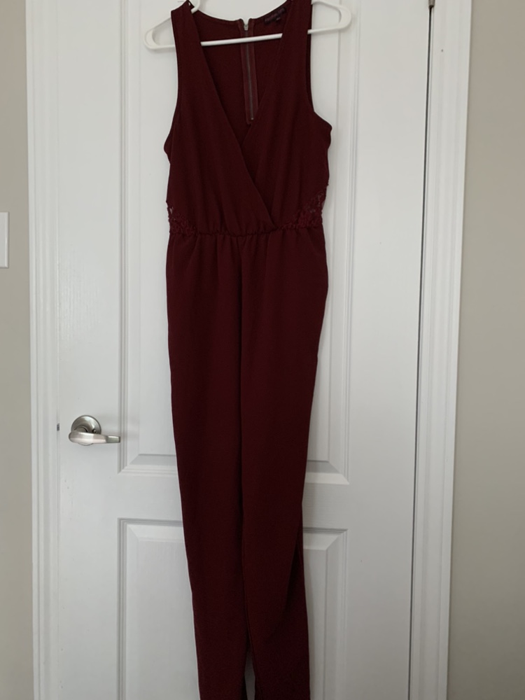New Burgundy Jumpsuit size medium