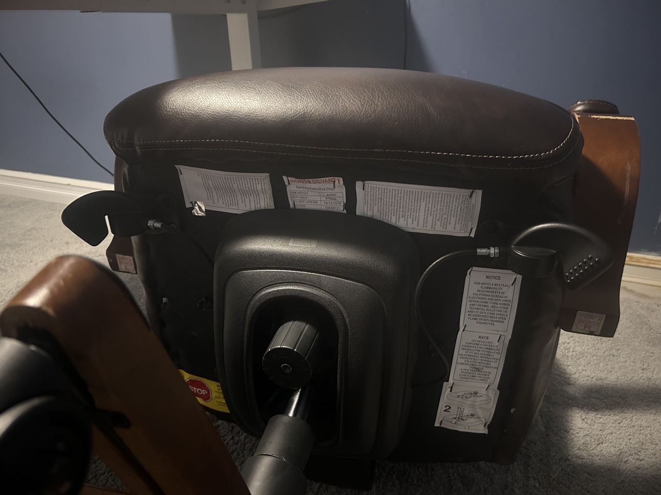 Brown Leather Office Chair - photo 3