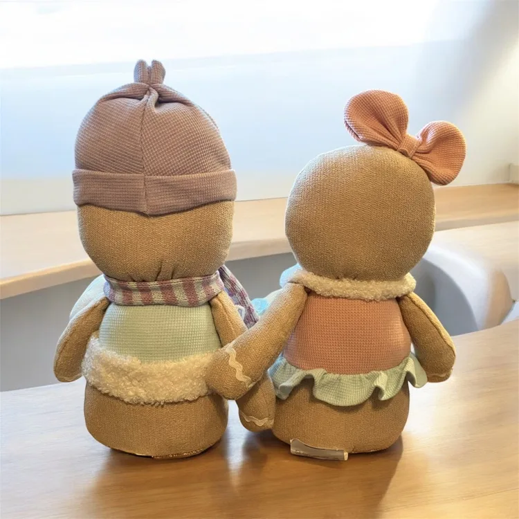 NEW Set of 2 Dangling Leg Gingerbread Girl & Boy Christmas image indicator(2)