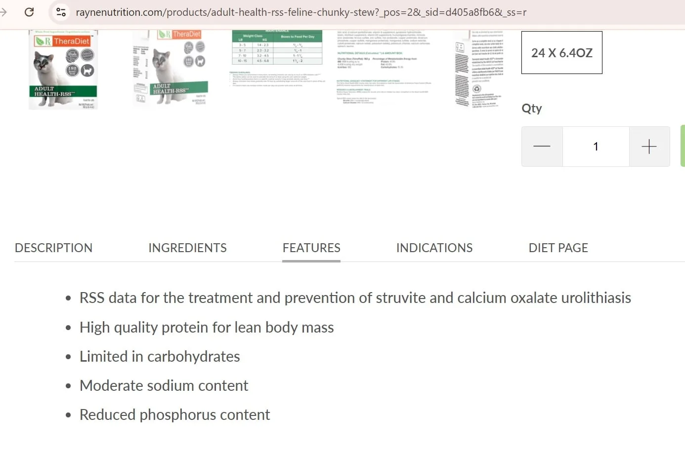 NEW 6 packs of Rayne URINARY/IBD prescription WET CAT FOOD image indicator(2)