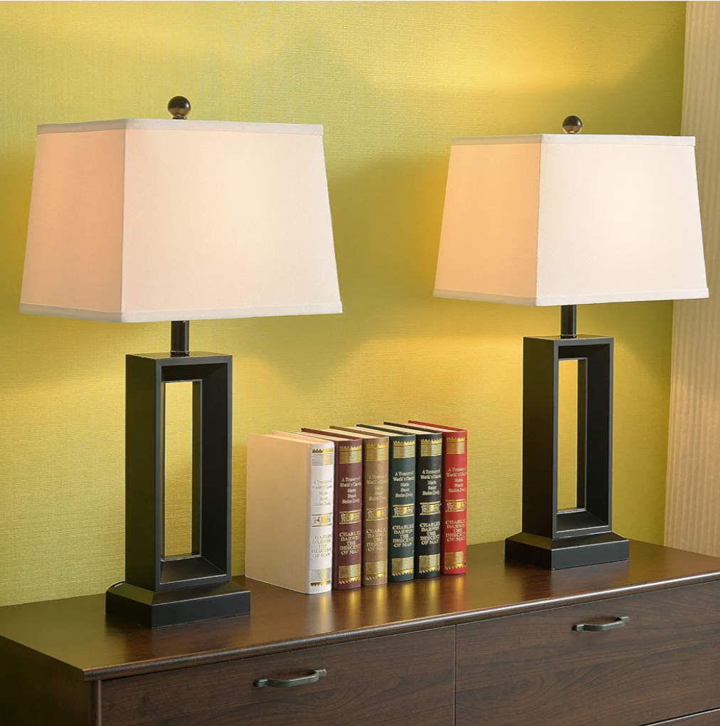 New Kenroy Home Modern 2-Pack Black Table Lamps - 28” Height - photo 3