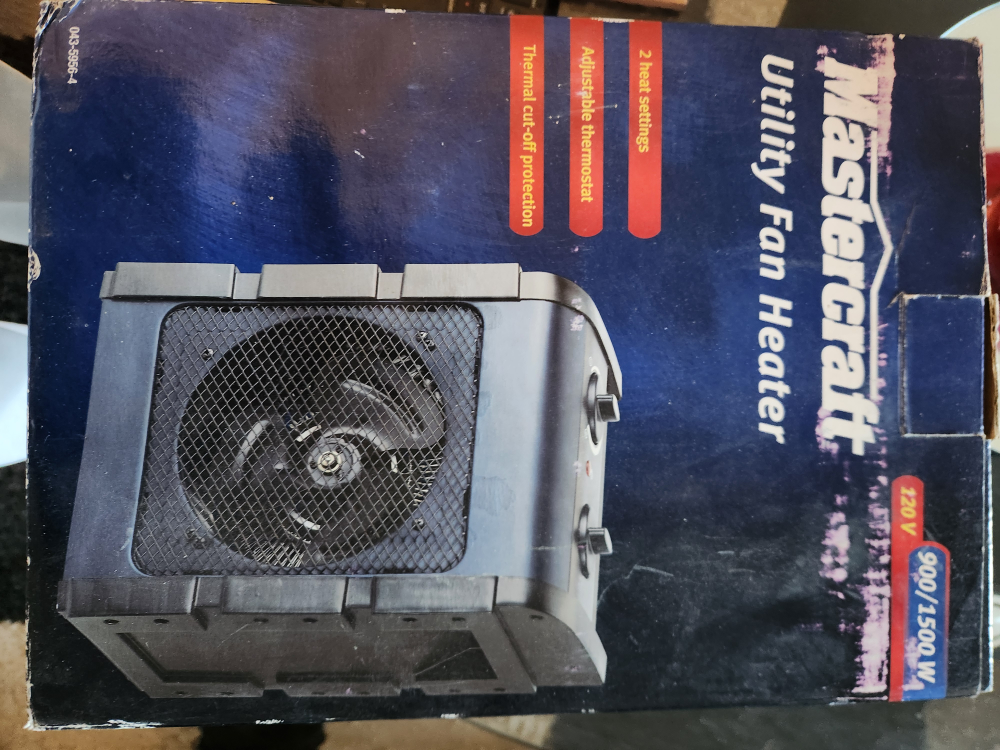 Mastercraft utility fan heater