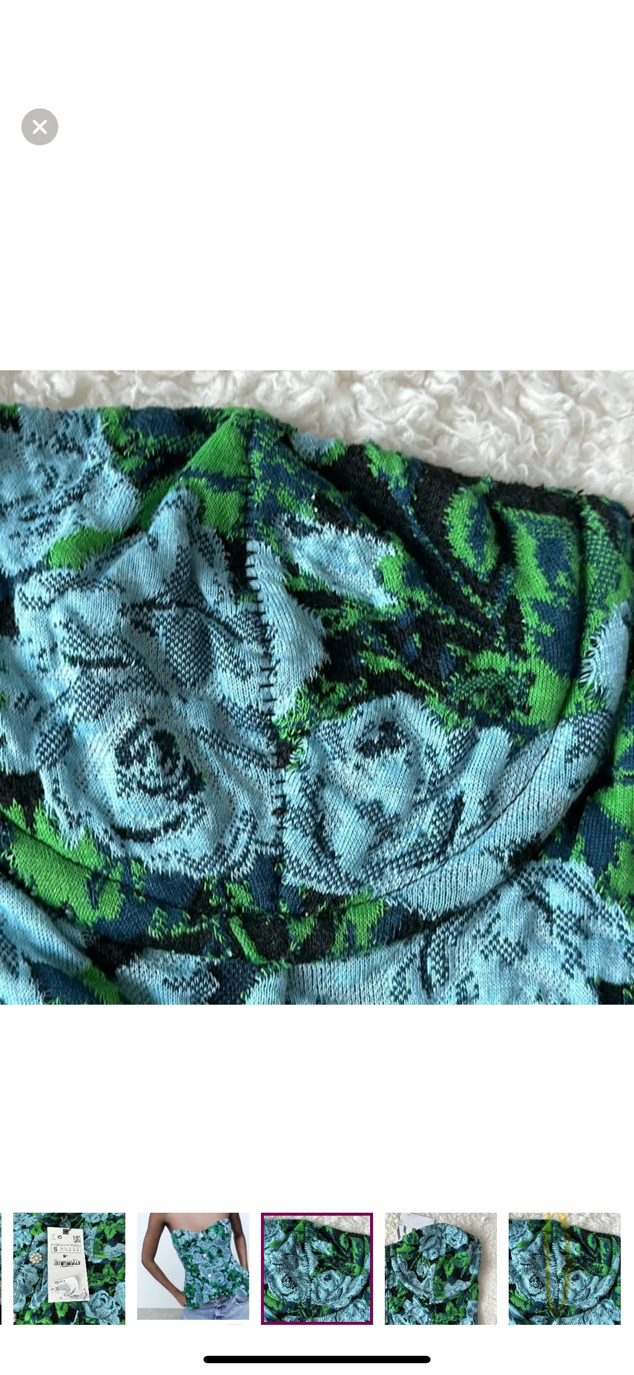 Zara Floral Strapless Top image indicator(7)