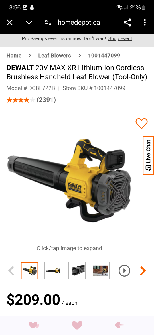 DEWALT 20V MAX XR Cordless Leaf Blower - photo 2