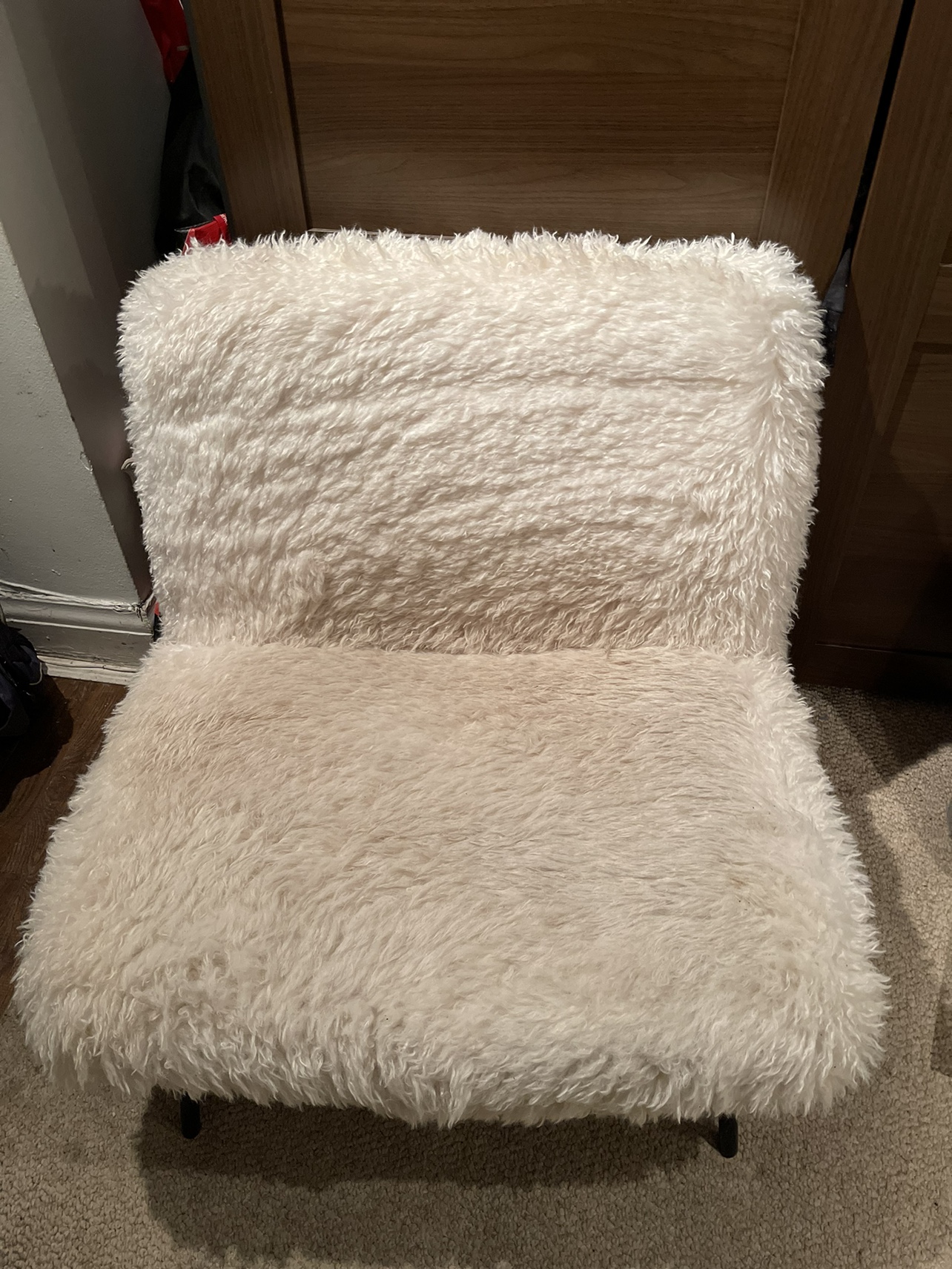 White Furry Accent Chair from Home Sense - photo 4