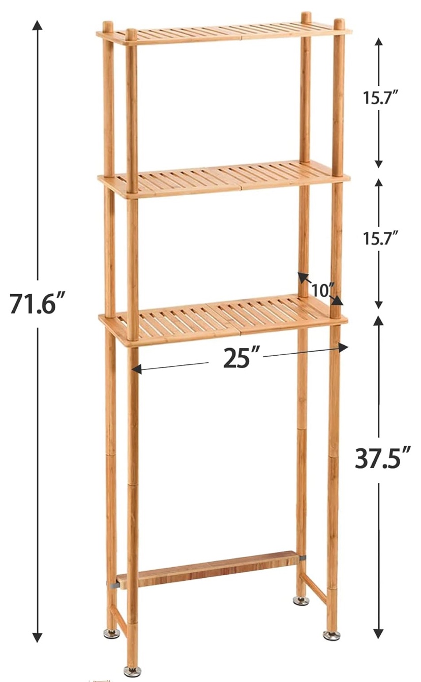 Bamboo Over the Toilet Storage - New - photo 2