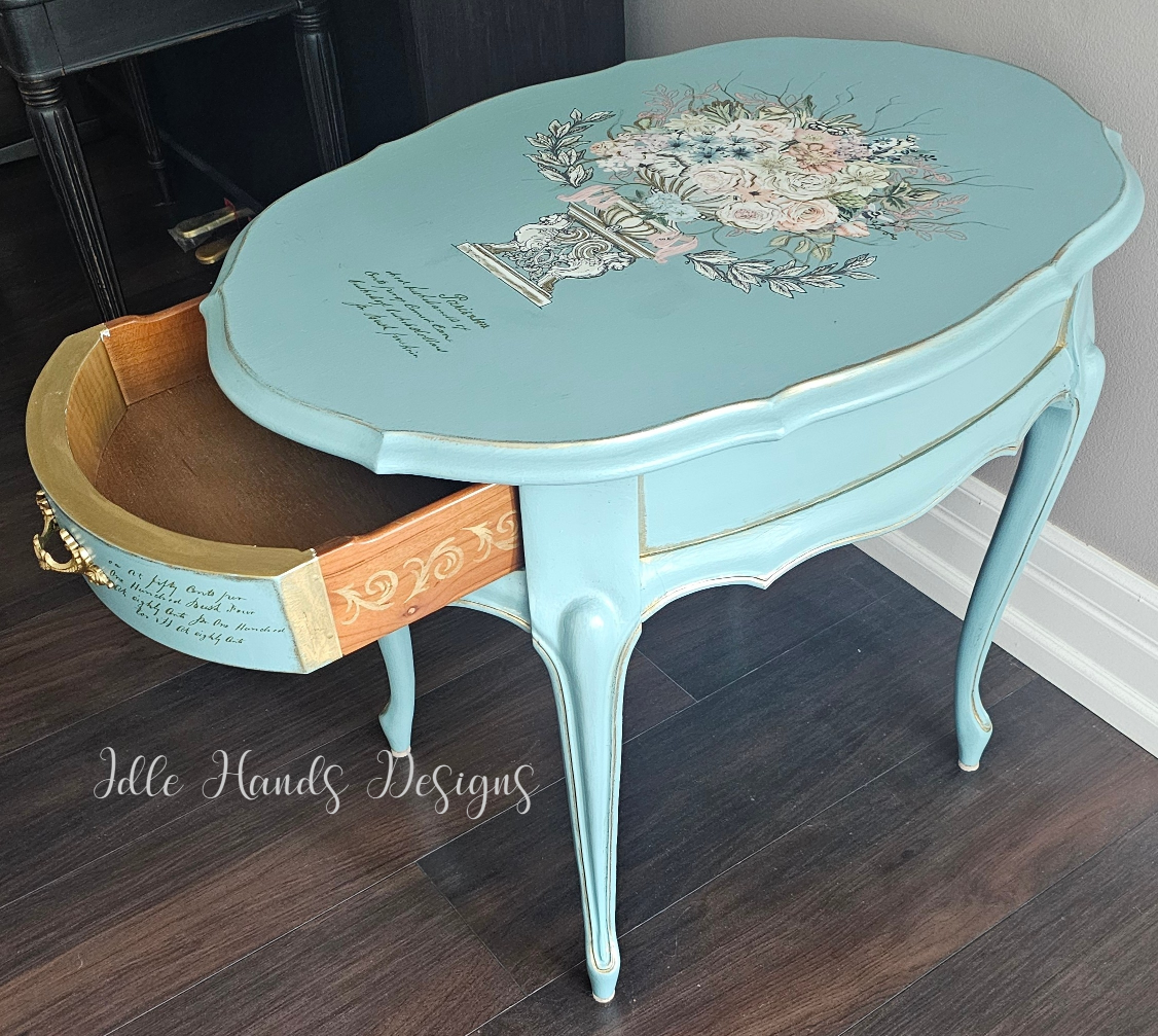 Custom Designed - Calming Blue Accent Table - photo 2
