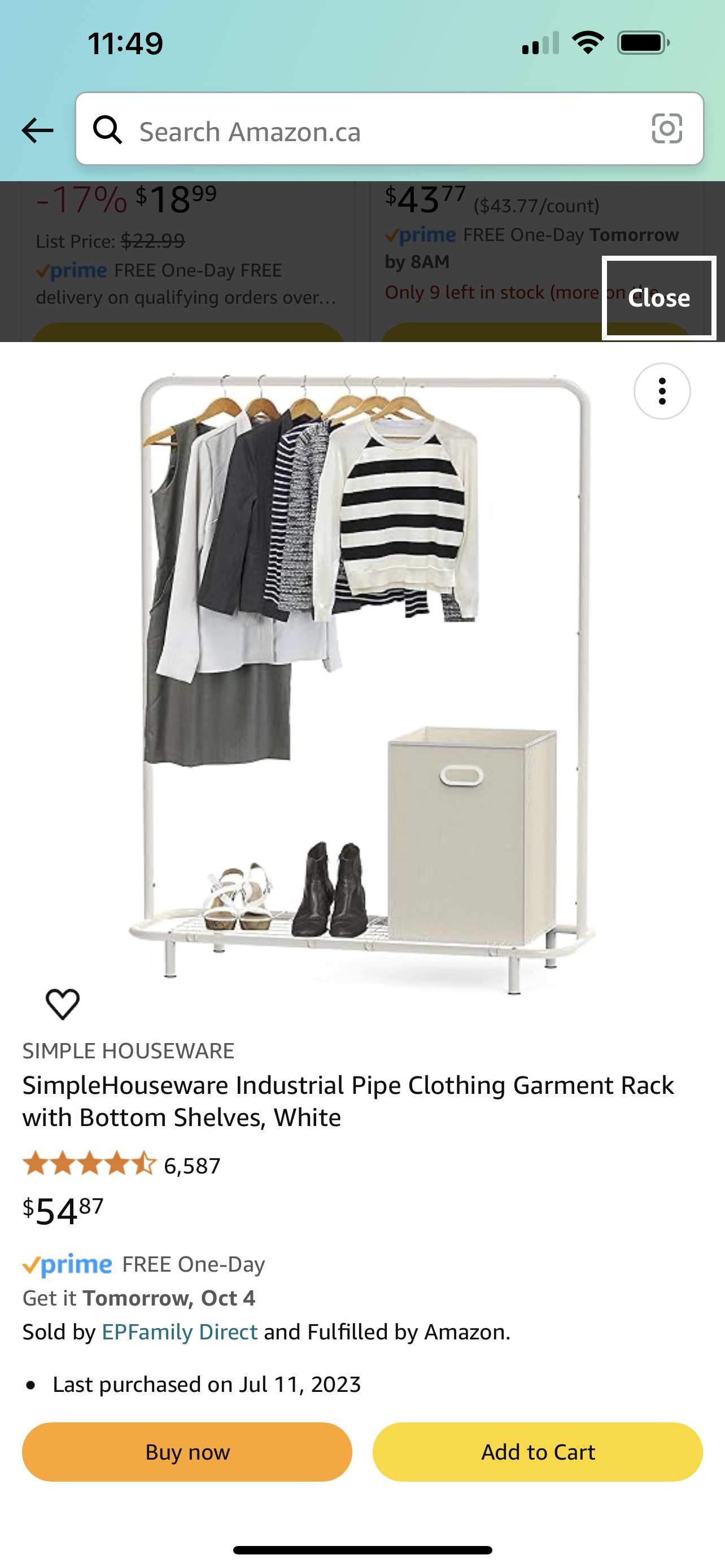 White Industrial Pipe Clothing Garment Rack