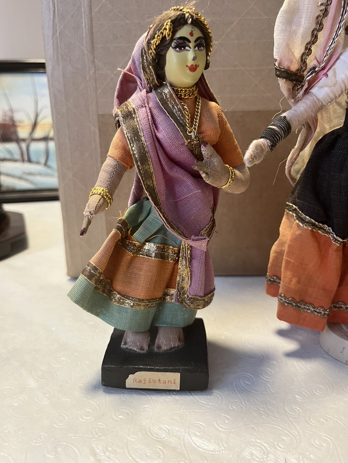 Set of 3 Vintage Indian Dolls - Rajistani - photo 2