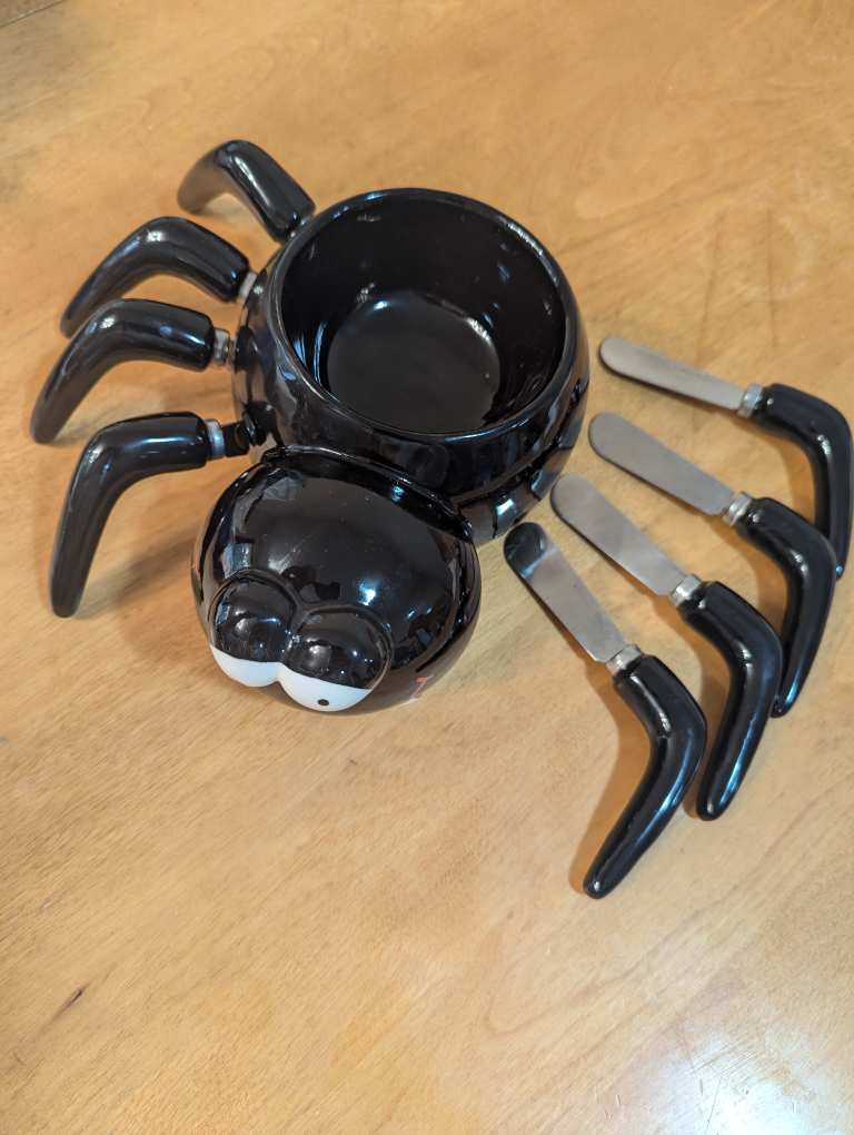 Vintage Ceramic Ganz Spider Bowl Cheese Spread Dip - photo 2