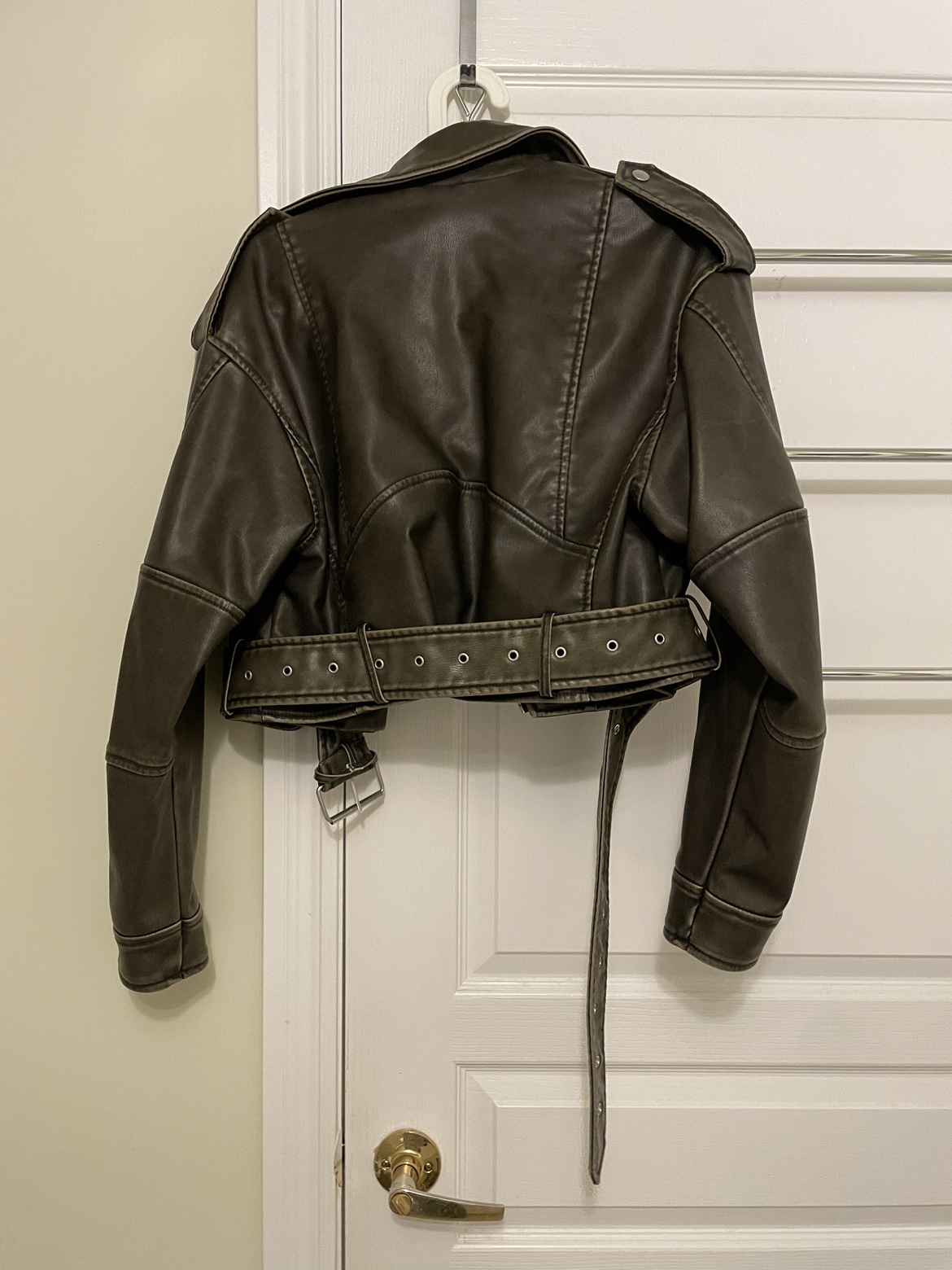 Zara Green Leather Jacket - photo 3