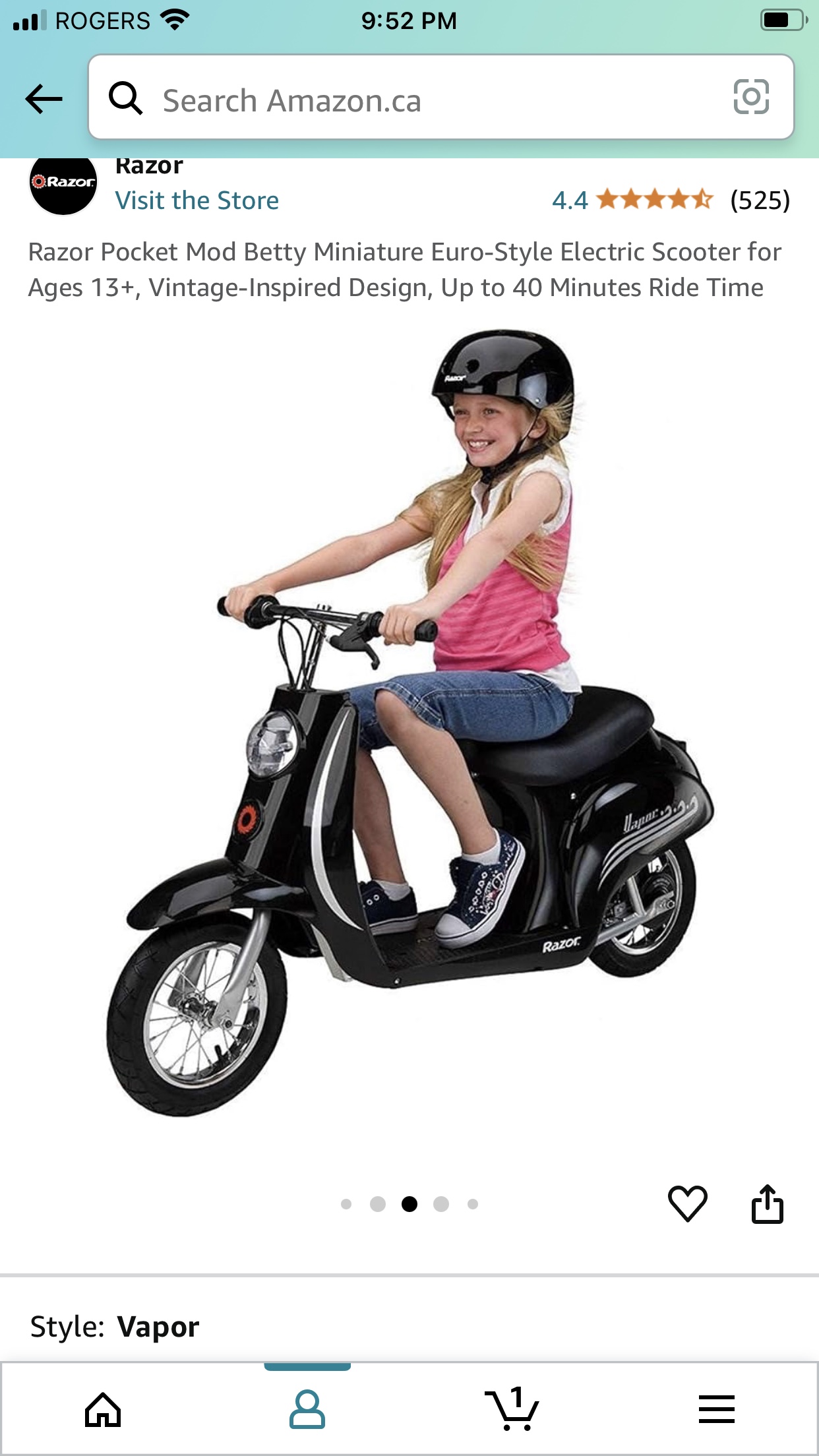 Razor Pocket Mod Betty Electric Scooter