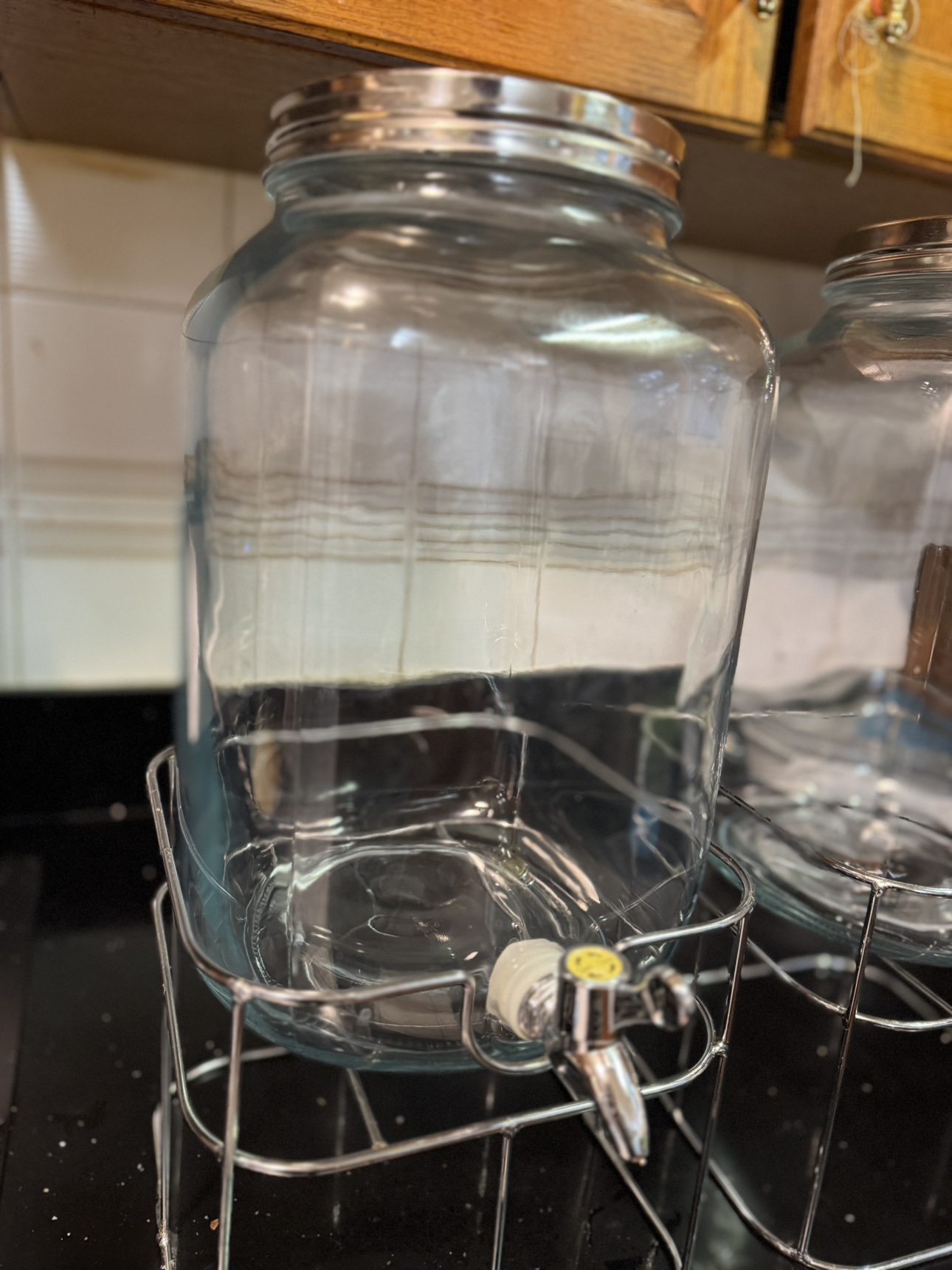 Glass Beverage Dispensers with Metal Stands - photo 2