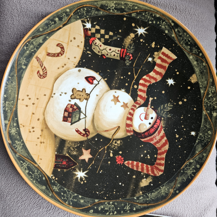 Snowman Serving Plate and Server - photo 2