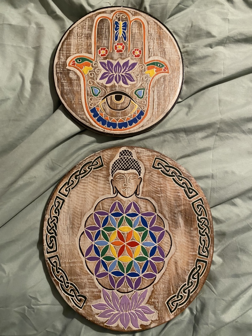 Hamsa Hand and Buddha Wall Decor
