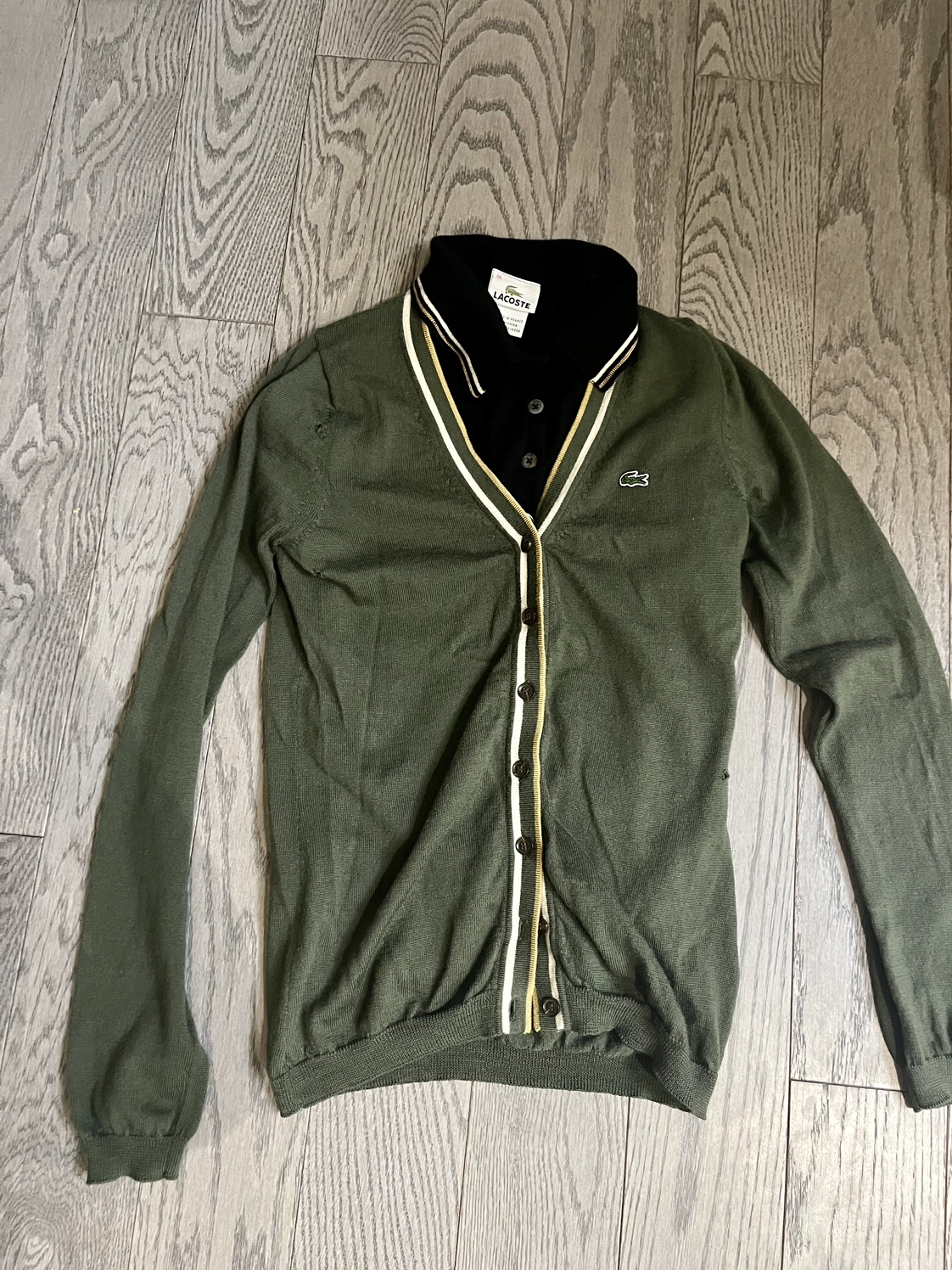 MOVING SALE Lacoste Cardigan with Polo Sweater - photo 3