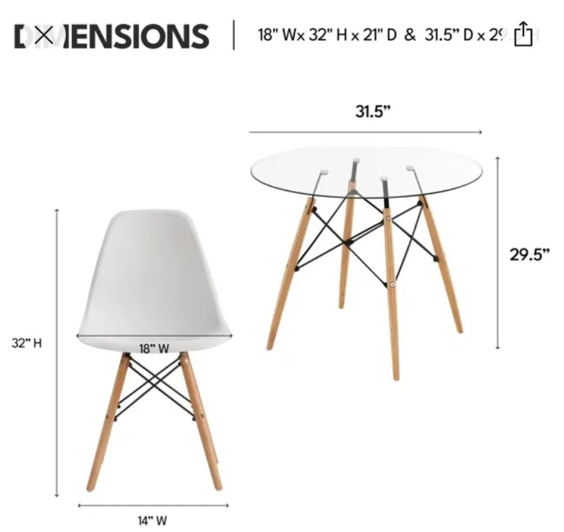 Eiffel Tower - 5 Piece Dining Set image indicator(6)