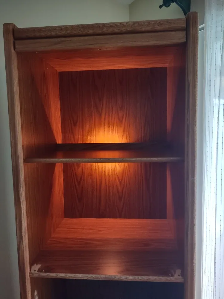 Wooden Bookcase with Light image indicator(2)