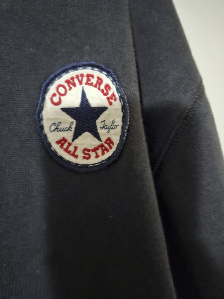 $5 Converse All Star Black Zip Up Hoodie Size L - photo 3