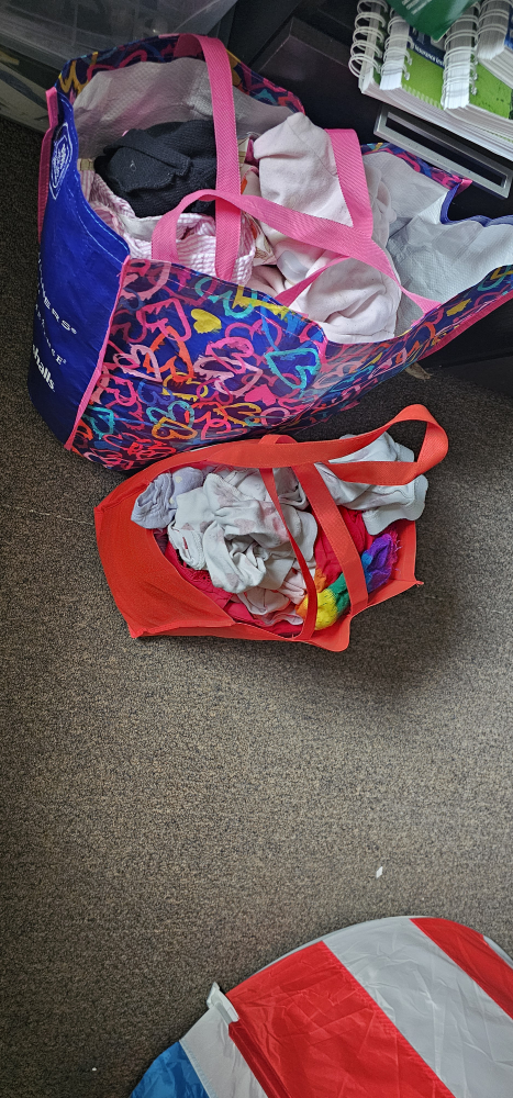 two full bag of baby and toddler clothes