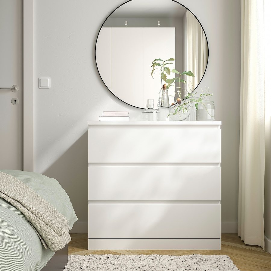 IKEA MALM 3-Drawer Chest/Dresser White