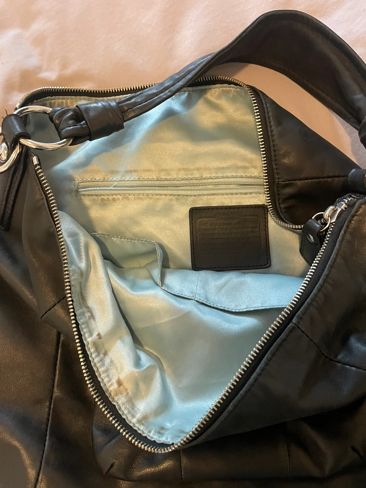 Coach Black Leather Shoulder Bag image indicator(3)