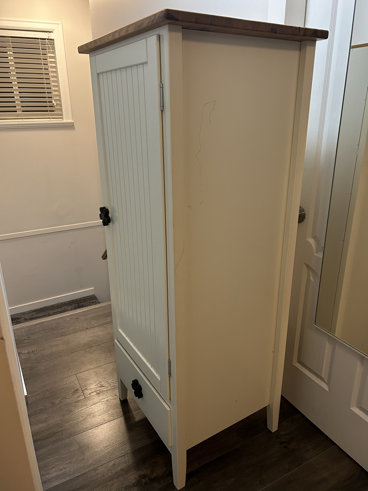White Cabinet with Drawer - photo 4