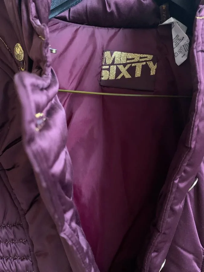 Miss Sixty Burgundy Puffer Jacket Size 4 Years image indicator(2)