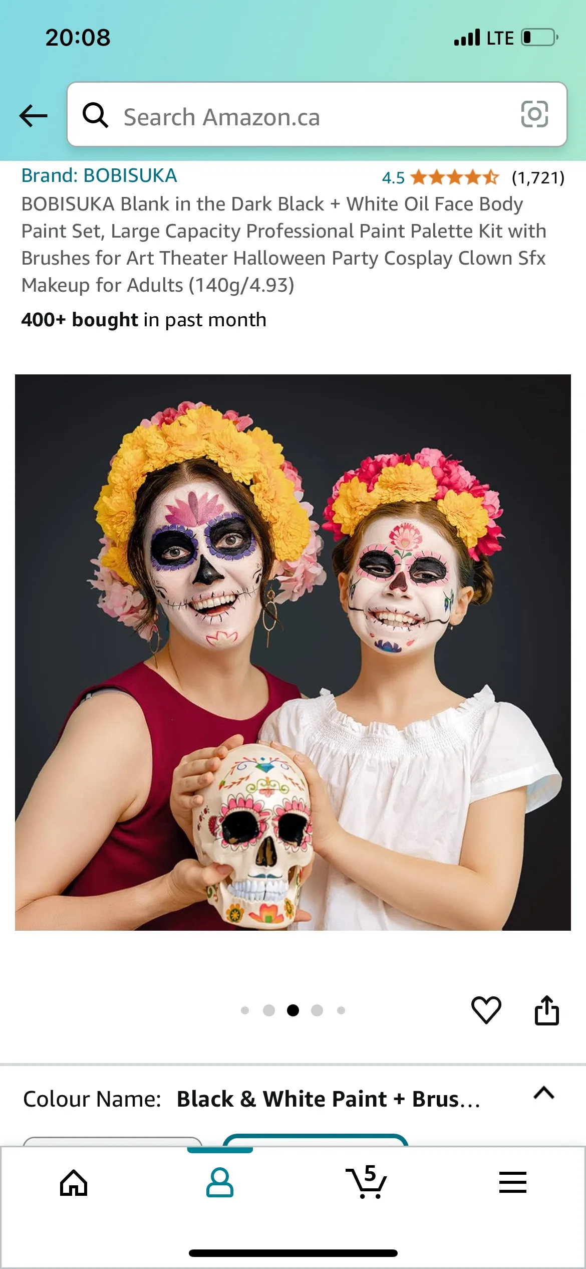 Black and White Face Paint image indicator(4)