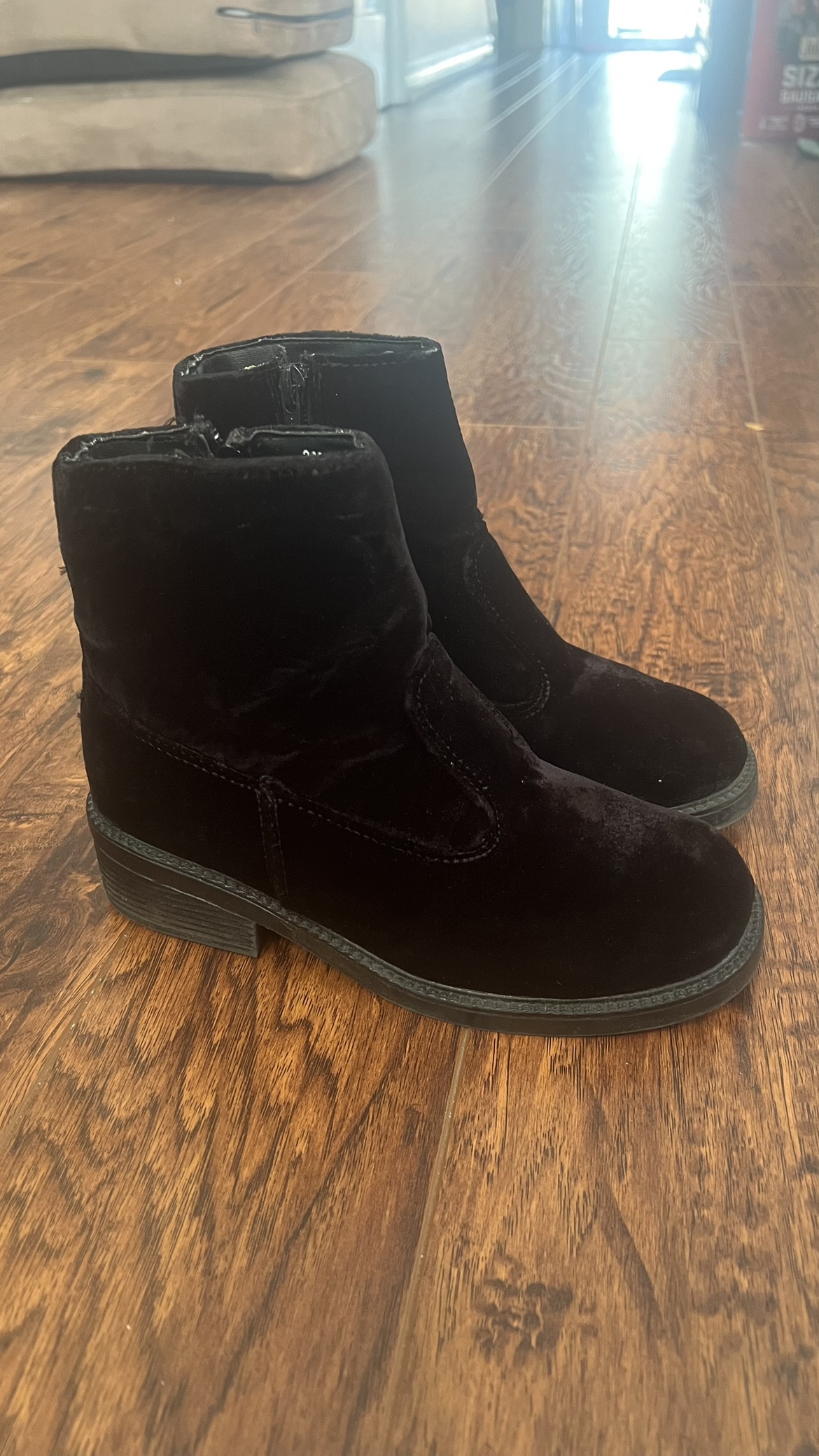Black Velvet Ankle Boots - photo 3