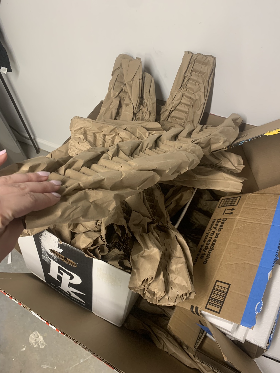 Large Box of Packing Paper and white styrofoam - photo 3