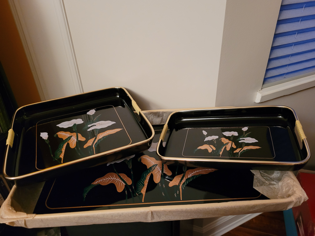 Japanese  Floral Trays