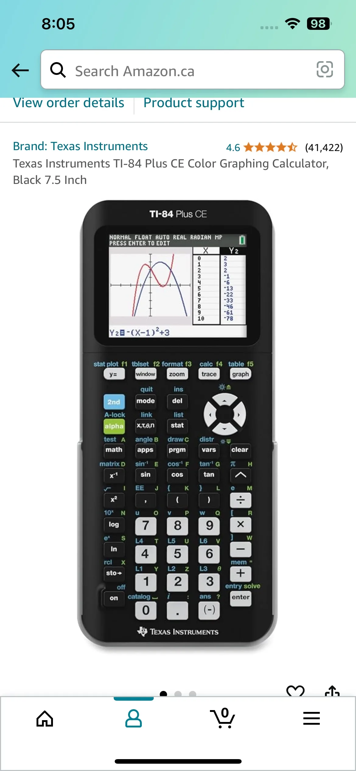 Texas Instruments TI-84 Plus CE Graphing Calculator thumbnail