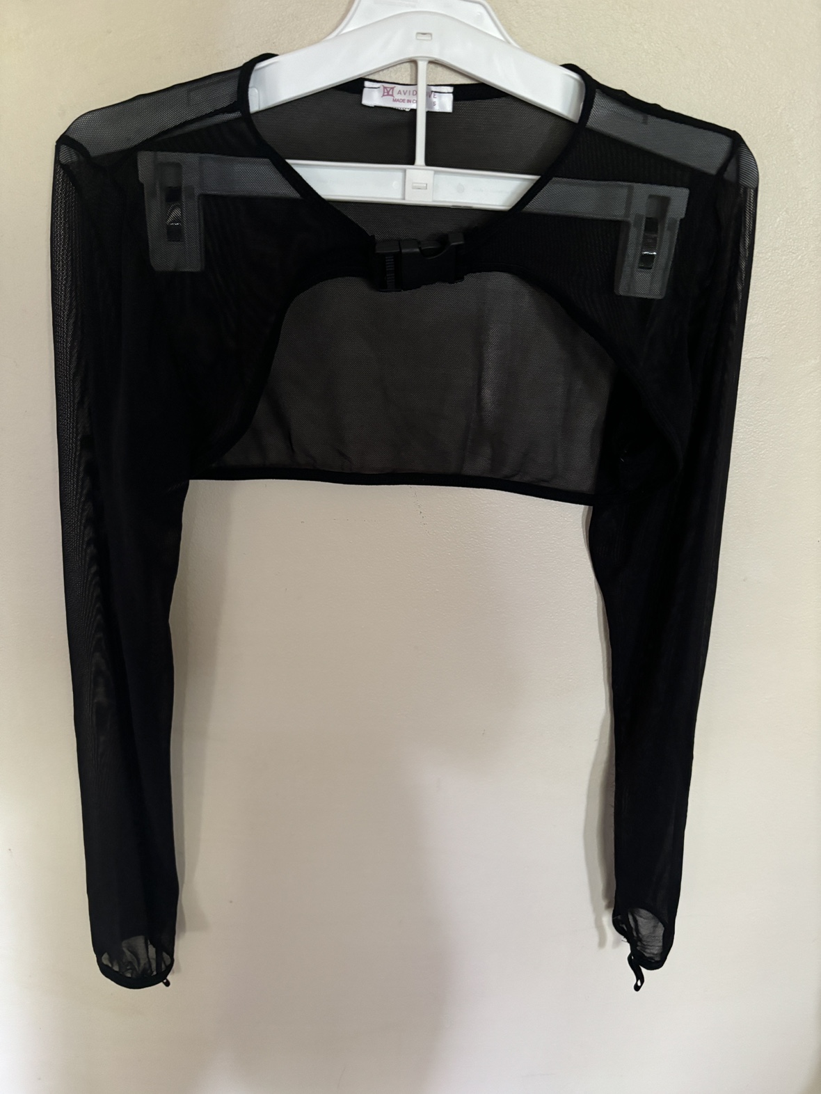 Black Mesh Bodysuit with Shrug - photo 4