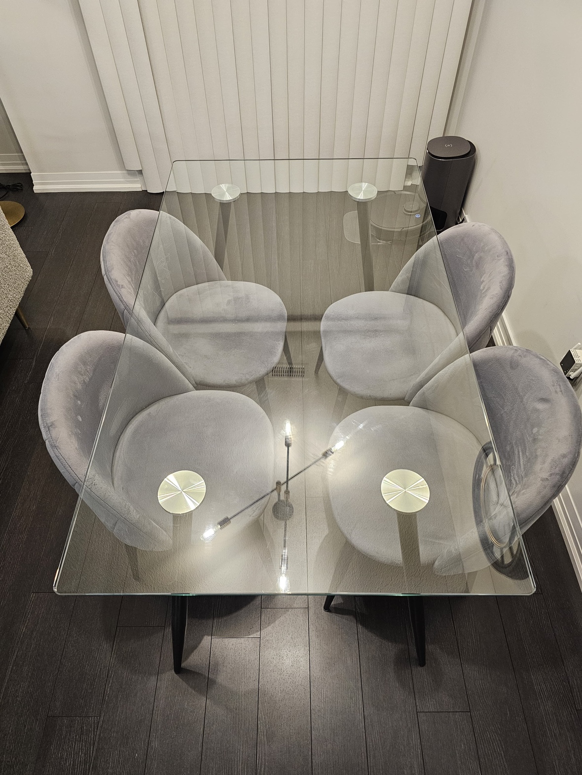 Dining Glass Table & Chairs (Set of 4) - photo 2