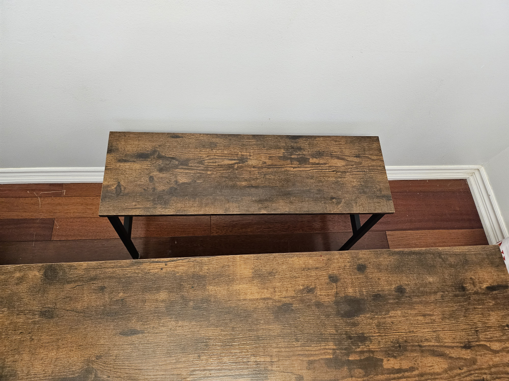 Rustic brown Dining Table and Bench Set - photo 2