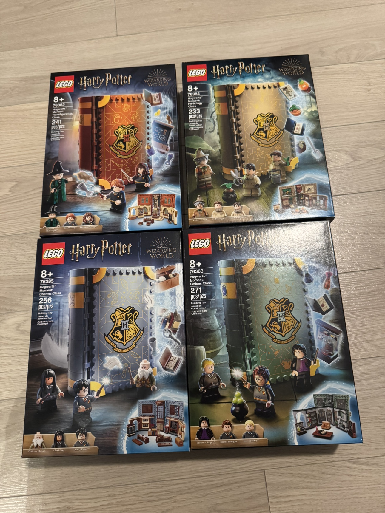 Four LEGO Harry Potter Hogwarts Moment Sets