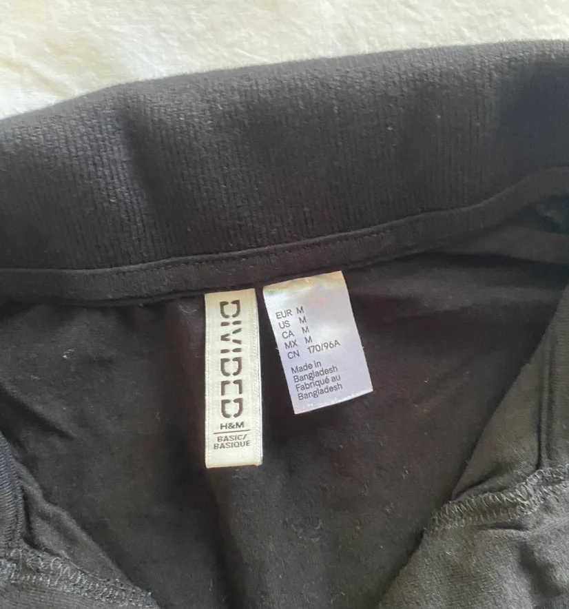 H&M Black Crop Top w/ collar image indicator(3)