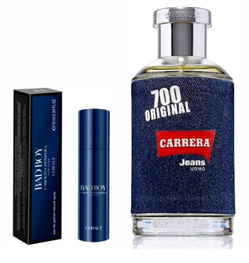 Men’s Bundle: Carolina Herrera Bad Boy Cobalt & Carrera Jeans