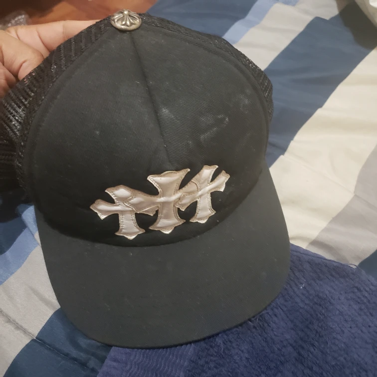 Chrome Hearts Crosses Black Mesh Back Hat