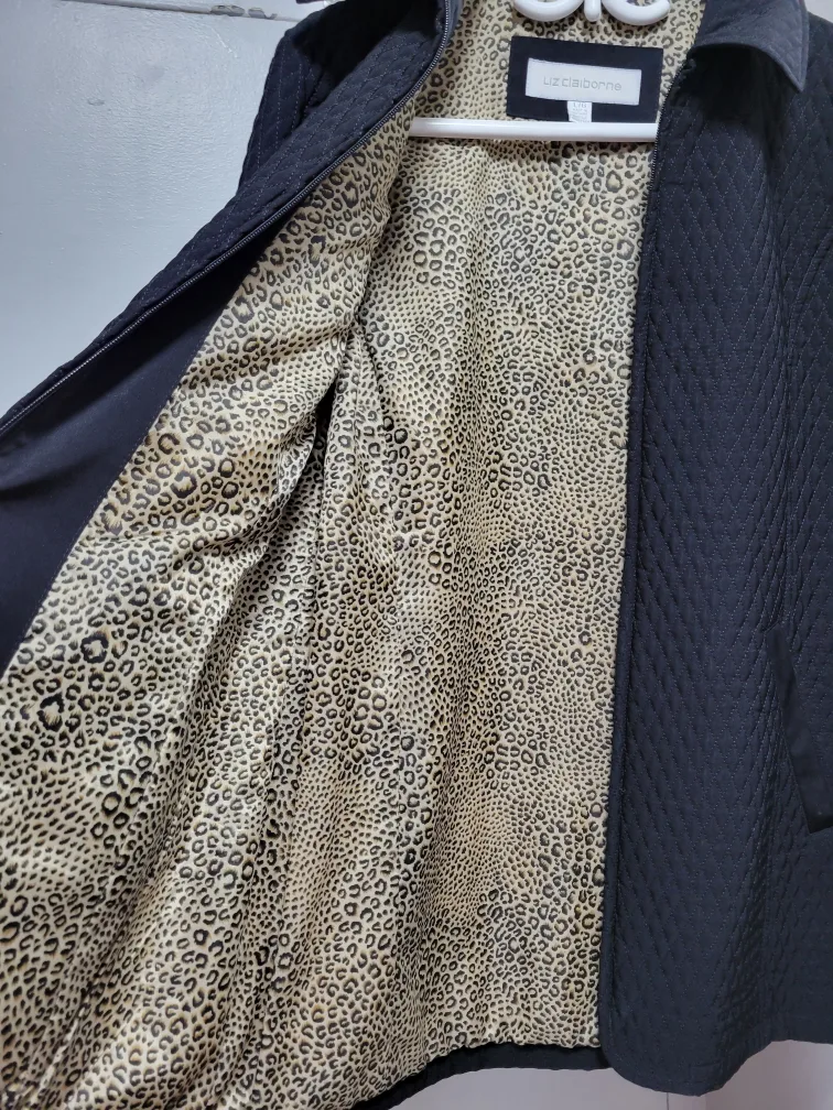 Liz Claiborne Black Quilted Jacket image indicator(4)