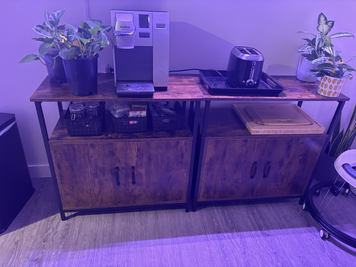 2 Rustic Brown storage cabinets