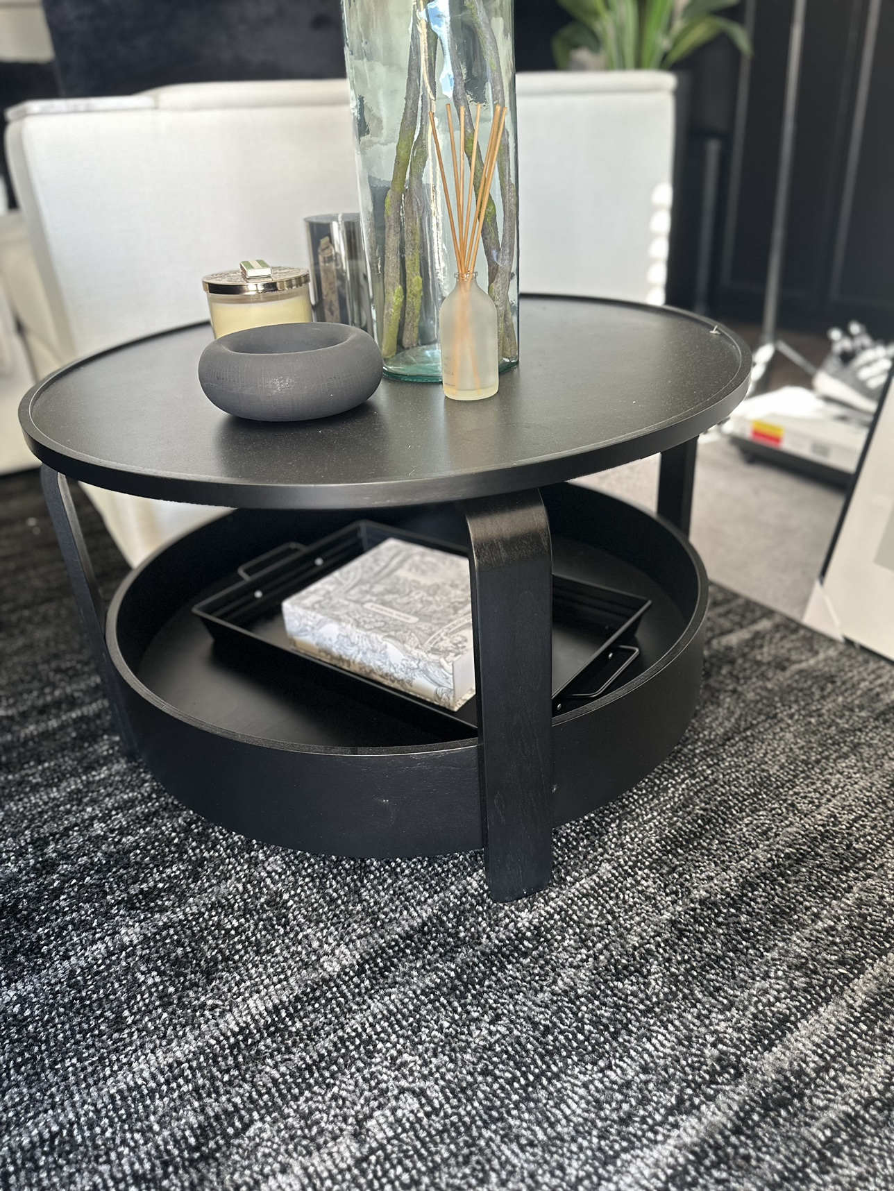 BORGEBY Black Round Coffee Table - photo 2
