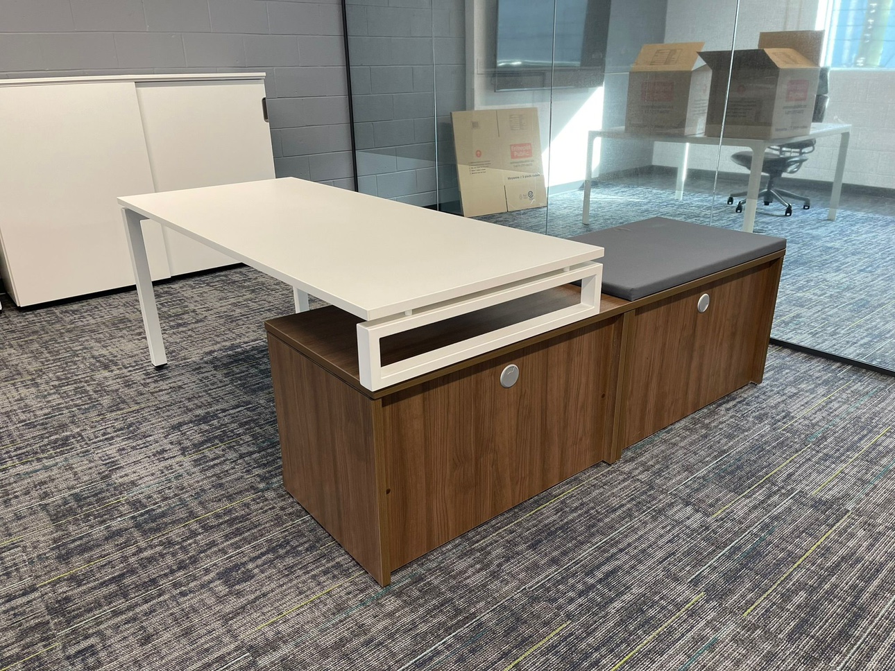 Office Desk with Hutch and Storage