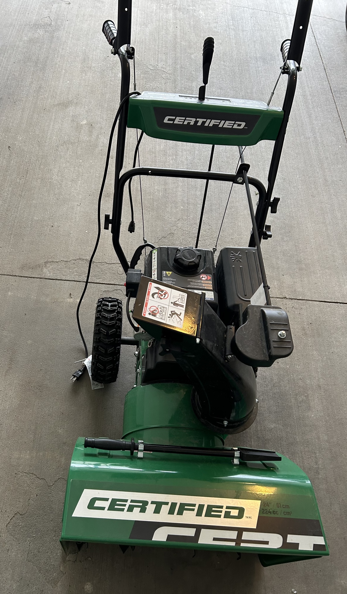 Certified 2-Stage Electric Start Snow Blower