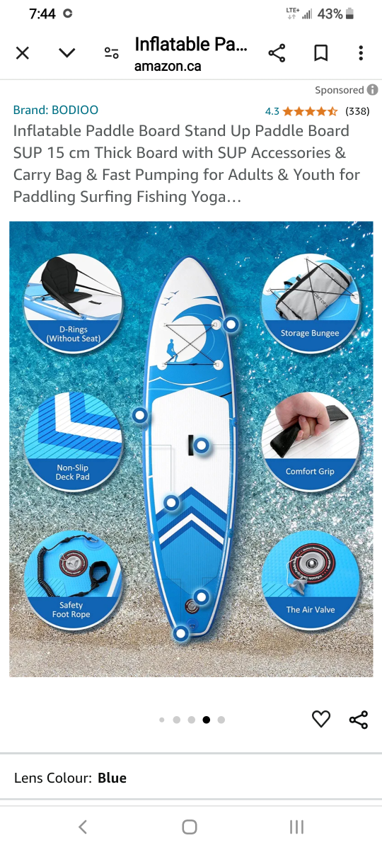 BODIIOO Inflatable Paddle Board 10FT