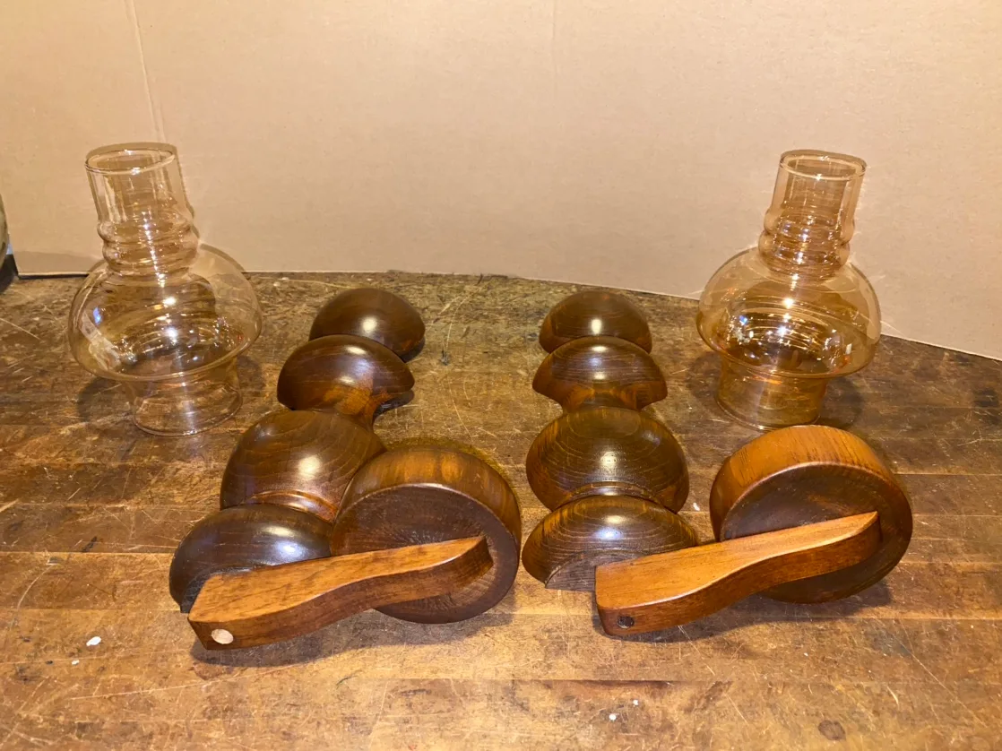Vintage Wooden Candle Holders image indicator(2)