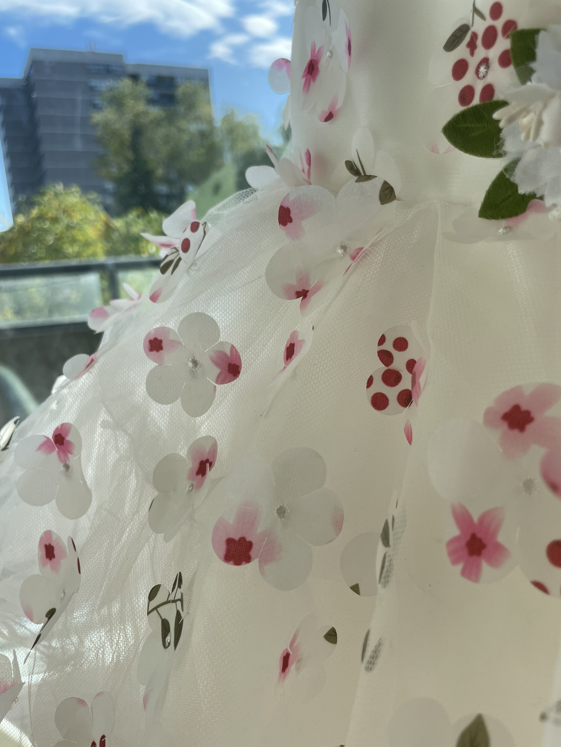 White floral baby dress - photo 4