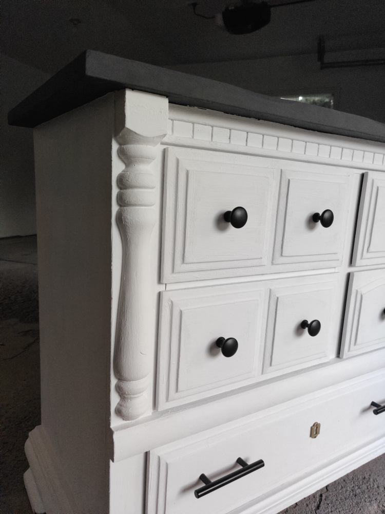 White Dresser with Black Hardware - photo 2