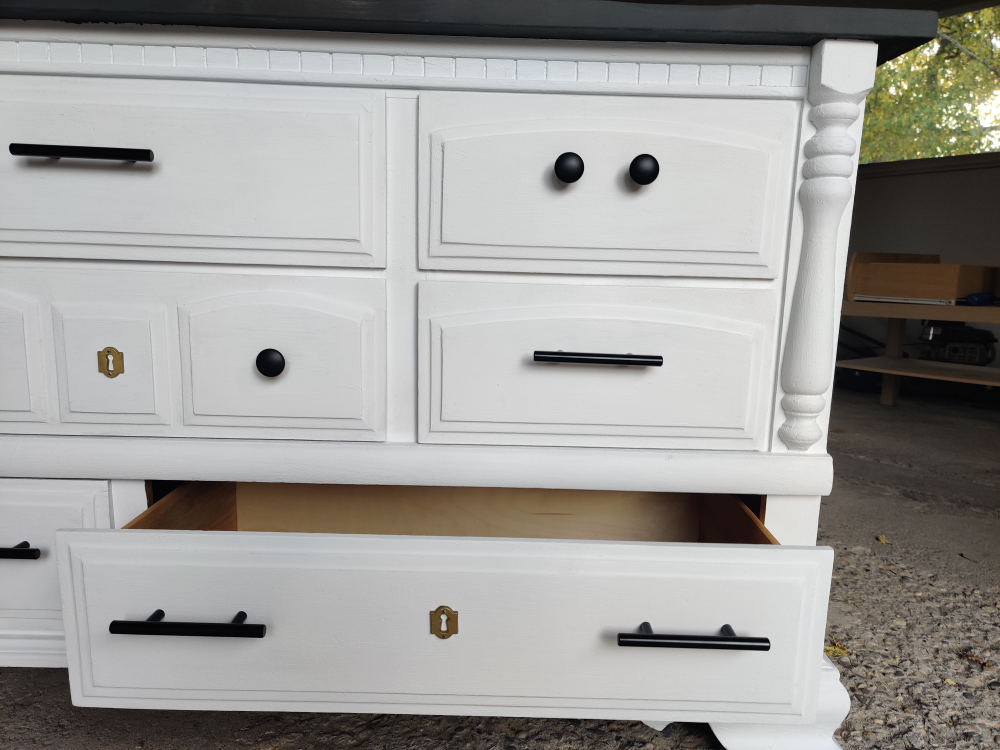 White Dresser with Black Hardware - photo 3
